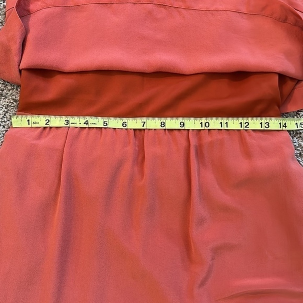 Madewell Camisole Overlay orange Silk Slipdress size 2 - Picture 14 of 16